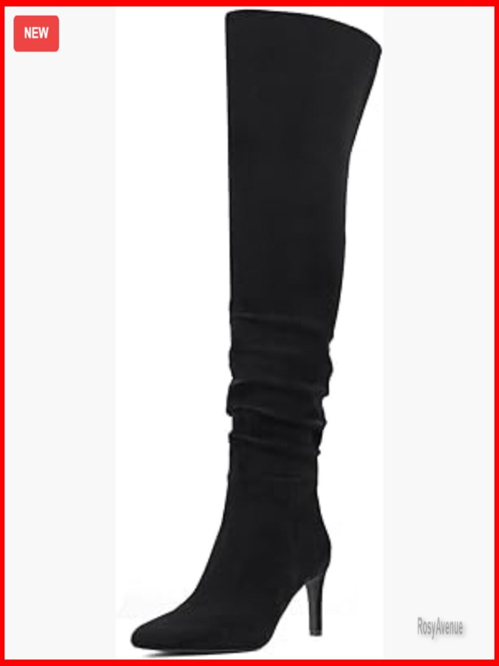 Thigh High Over The Knee Boots Stiletto Heel Pointed Toe Suede